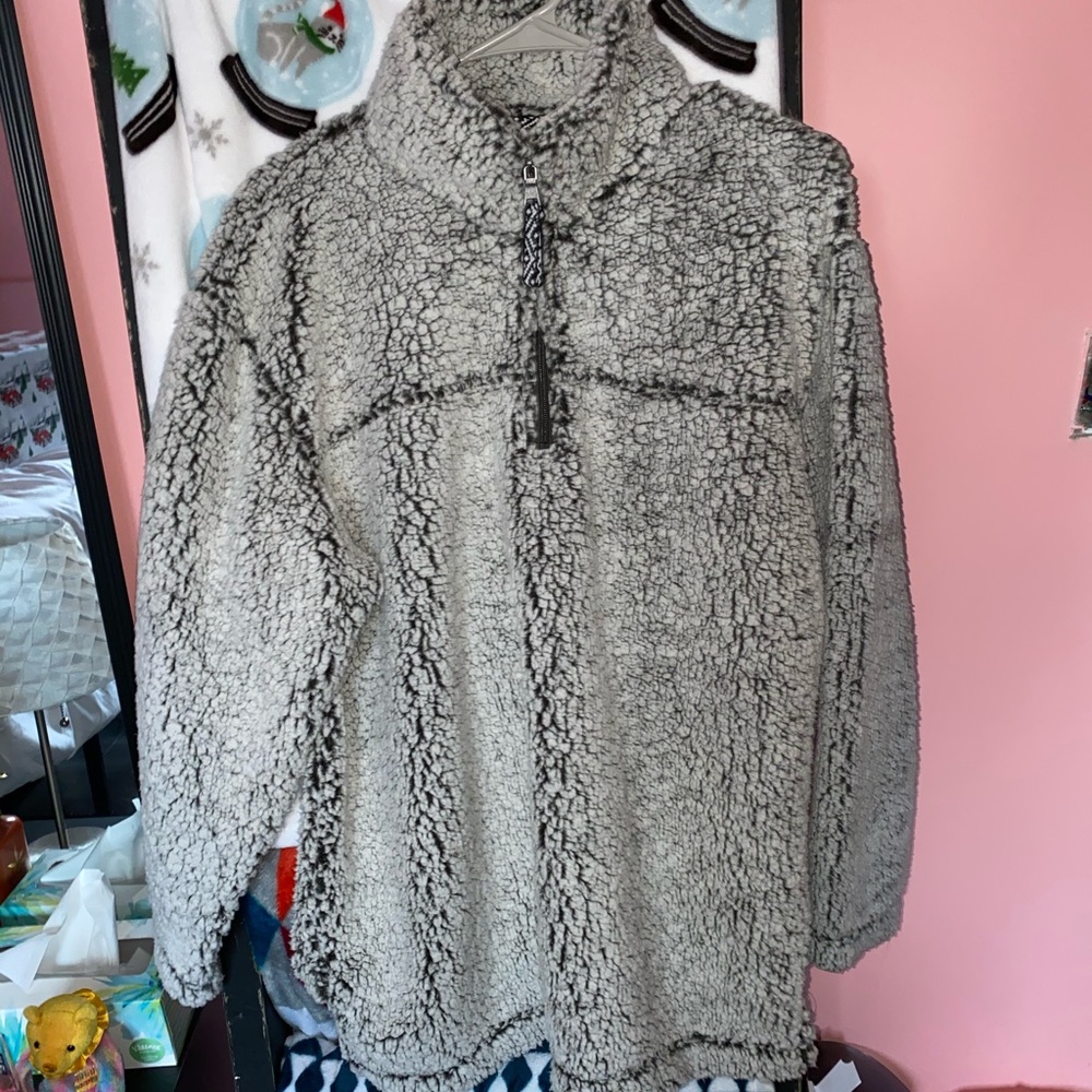 Quarter zip sherpa
